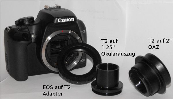 Kamera mit T2-Zubehör