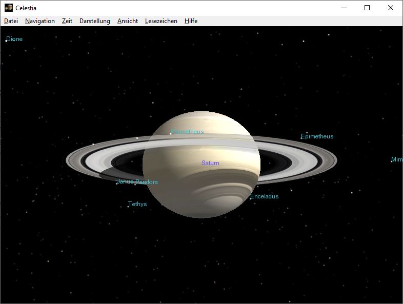 Astronomie-Software: Celestia Detail