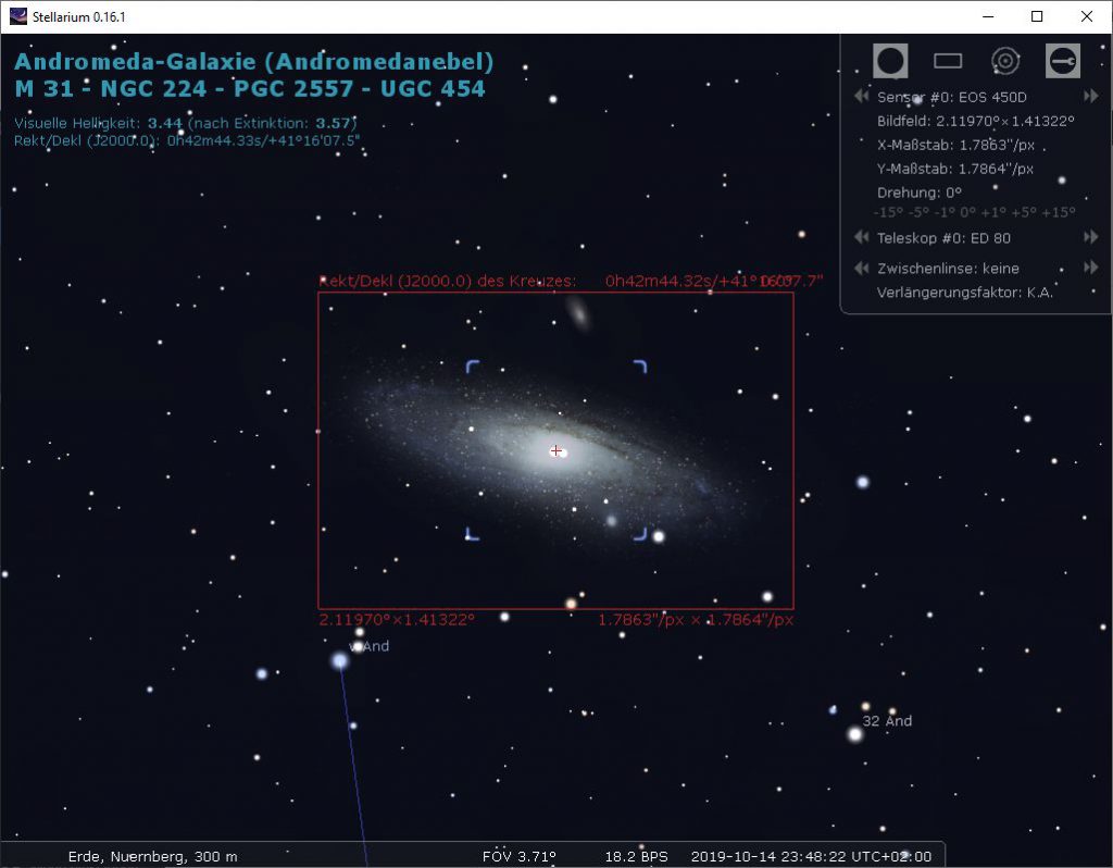 Astronomie-Software: Stellarium Detail